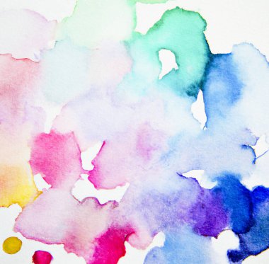 Abstract water color painting background printed on paper.
