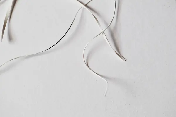 Details Scraps Cut Paper Strips Still Life White Background — Stock Photo, Image