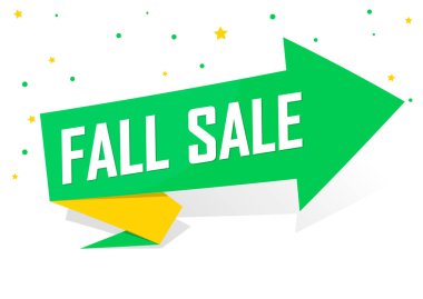 Sonbahar indirimi, indirimli poster tasarım şablonu, mağaza sonbahar afişi. Sezon alışverişi, reklam afişi, vektör illüstrasyonu.