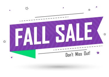 Sonbahar indirimi, indirimli poster tasarım şablonu, mağaza sonbahar afişi. Sezon alışverişi, reklam afişi, vektör illüstrasyonu.