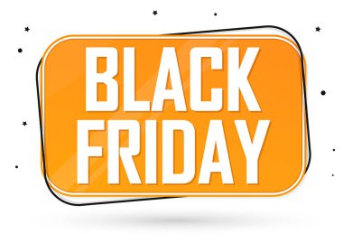 Kara Cuma indirimi, indirimli poster tasarımı şablonu. Mağaza veya çevrimiçi mağaza için tanıtım pankartı, vektör illüstrasyonu.