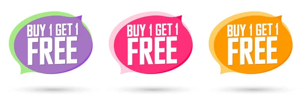 Kaufen Get Free Set Sale Banner Design Vorlage Rabatt Tags — Stockvektor
