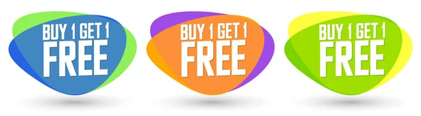Kaufen Get Free Set Sale Banner Design Vorlage Rabatt Tags — Stockvektor