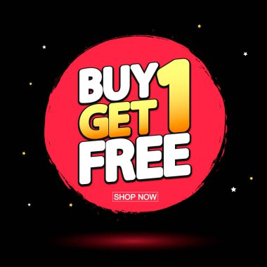 1 alana 1 bedava, indirimli pankart tasarım şablonu, indirim etiketi, bogo, en düşük fiyat, harcayın ve daha fazla tasarruf edin, vektör ilüstrasyonu