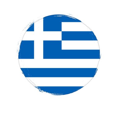 Flag of Greece, Hellenic Republic, banner with grunge texture