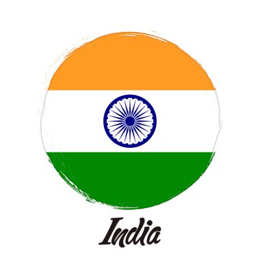 Hindistan Ulusal Bayrağı, vektör illüstrasyonu. Bağımsızlık Günü. Ulusal özgün renklerde arkaplan.