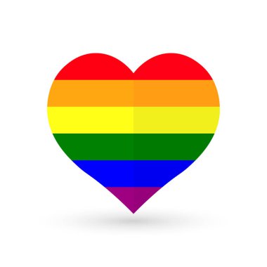 Gökkuşağı gurur bayrağı, LGBT bayrağı. vektör illüstrasyonu