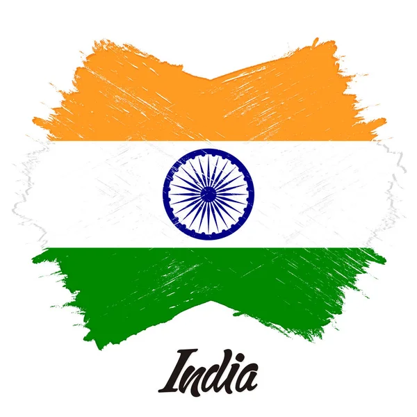 Flaga Indii Ilustracja Wektora Dzień Niepodległości Tło Oryginalnych Kolorach Narodowych — Wektor stockowy