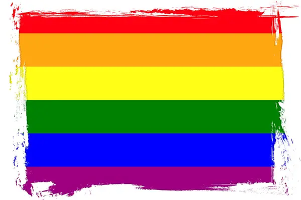 Bandera Del Orgullo Del Arco Iris Bandera Lgbt Ilustración Vectorial — Vector de stock
