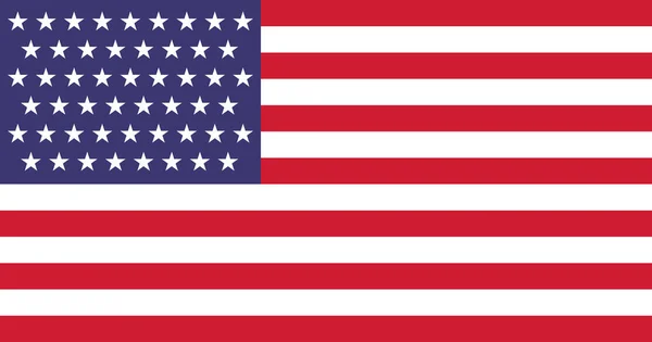 Flagge Der Vereinigten Staaten Von Amerika — Stockvektor
