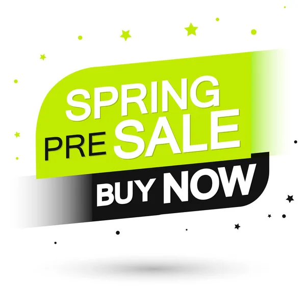 Spring Sale Banner Design Template Discount Tag Promotion Poster Shop — Stock Vector