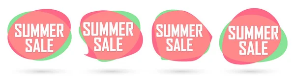 Summer Sale Banner Design Template Discount Tag Promotion Poster Shop — Stock Vector