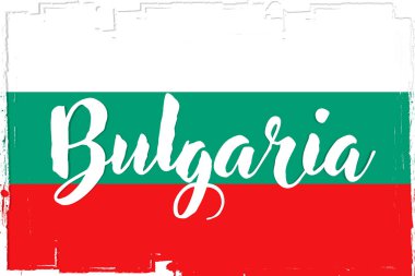 Bulgar bayrağı, grunge fırçalı pankart