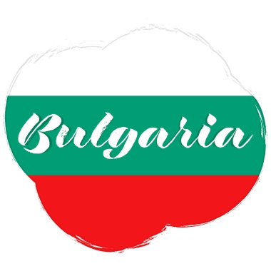 Bulgar bayrağı, grunge fırçalı pankart
