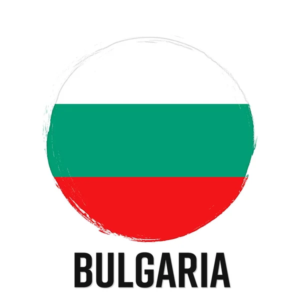 Drapeau Bulgare Bannière Avec Brosse Grunge — Image vectorielle