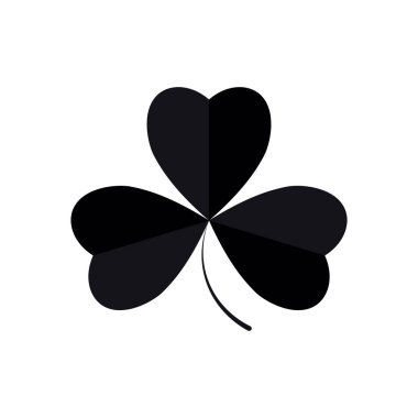 Yonca yaprağı ikon vektörü. Web sitenizin tasarımı için izole edilmiş düz sembol, mobil uygulama, logo, web sitesi.