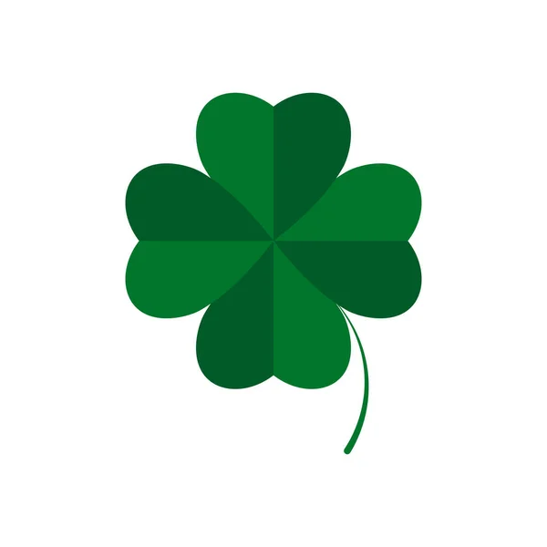 Patricks Day Clover Isolated Icon — Stock Vector