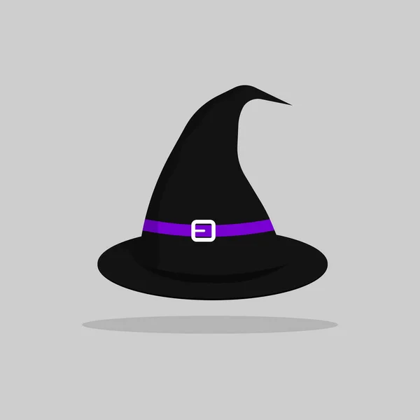 Halloween Witch Hat Icon Flat Style — Stock Vector