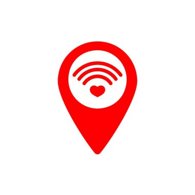 Wifi simgesi, vektör illüstrasyonu