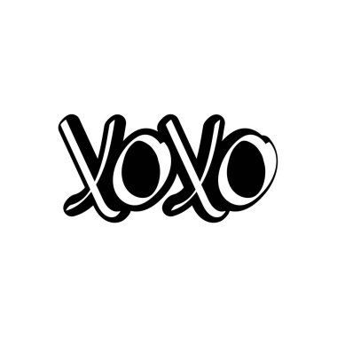 Öptüm. Harfler. vektör illüstrasyonu