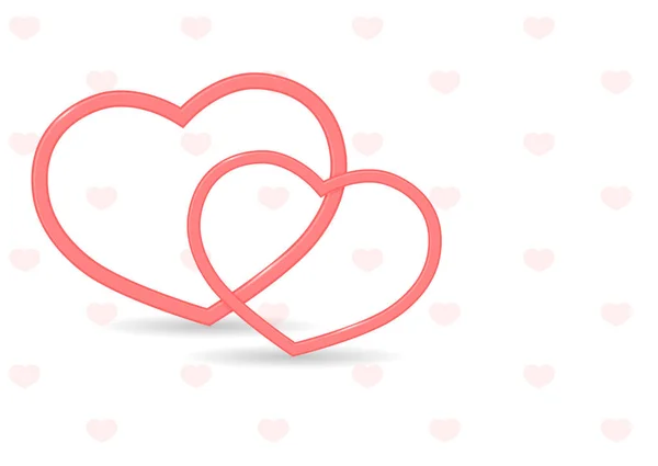 Icône Coeur Signe Saint Valentin Avec Ombre Design Plat Icône — Image vectorielle