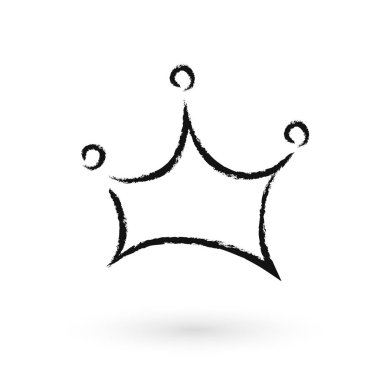Taç simgesi, siyah tek renkli stil