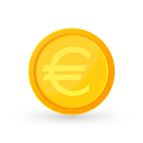 Ilustração Vetorial Ícone Euro Isolado Fundo Branco —  Vetores de Stock