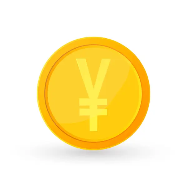 Yen Valuta Tecken Vektor Ikon — Stock vektor