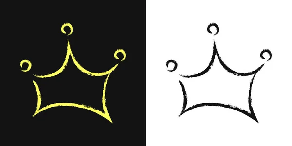 金と黒の王冠のベクトルセット — ストックベクタ