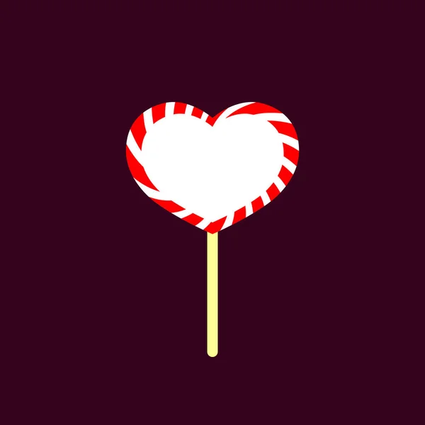 Coeur Vecteur Avec Bâton Bonbons Bonbons — Image vectorielle