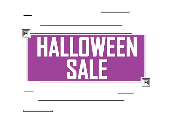 Stock vector Halloween sale. Deal banner with text on a white background.