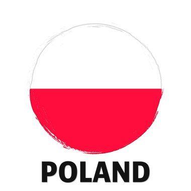 Polonya bayrağı. Vektör çizim.