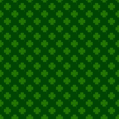 Aziz Patrick Günü geçmişi. yeşil ve kahverengi yonca desensiz