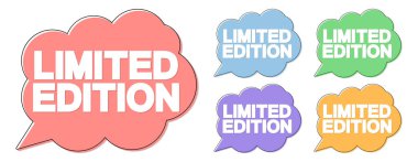 sınırlı sayıda üretilmiş vektör. Sınırlı sayıdaki etiket seti. özel teklif işareti