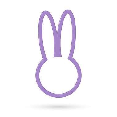 Tavşan ikonu. Tavşan hayvan sembolü. vektör illüstrasyonu