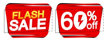 Flash satış afişi tasarım şablonu, vektör illüstrasyonu
