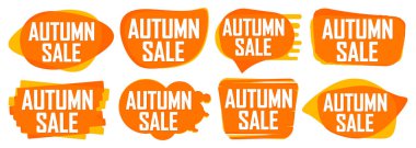 Bir sonbahar satış simgelerinin vektör çizimi