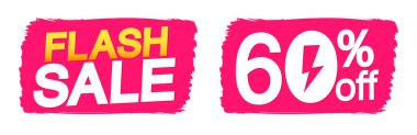 İndirim pankartlarını, tasarım şablonlarını, indirim etiketlerini, vektör illüstrasyonunu ayarla