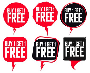 İndirim pankartlarını, tasarım şablonlarını, indirim etiketlerini, vektör illüstrasyonunu ayarla