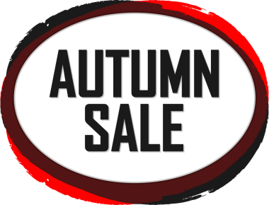 Sonbahar indirimi web etiket düğmesi