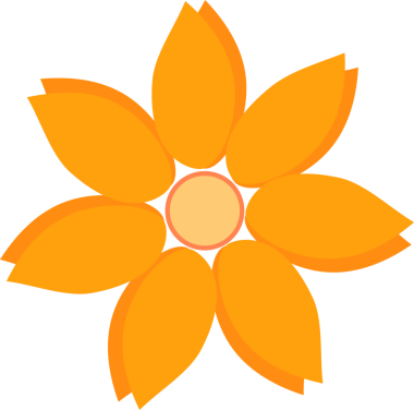 vektör sarı çiçek simgesi