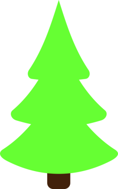 Noel ağacı simgesi, şeffaf arkaplanda Xmas sembolü. PNG illüstrasyonu