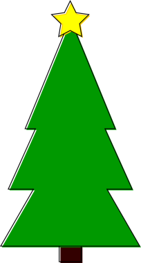 Noel ağacı simgesi, şeffaf arkaplanda izole edilmiş Xmas köknar sembolü. PNG illüstrasyonu