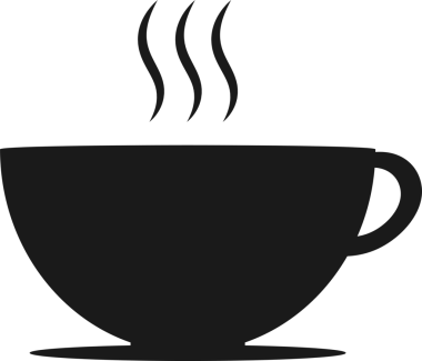 Kahve fincanı simgesi, şeffaf arkaplan sembolü. PNG illüstrasyonu