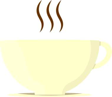 Kahve fincanı simgesi, şeffaf arkaplan sembolü. PNG illüstrasyonu