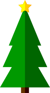 Noel ağacı simgesi, şeffaf arkaplanda izole edilmiş Xmas köknar sembolü. PNG illüstrasyonu