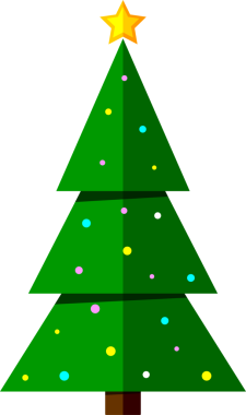 Noel ağacı simgesi, şeffaf arkaplanda izole edilmiş Xmas köknar sembolü. PNG illüstrasyonu