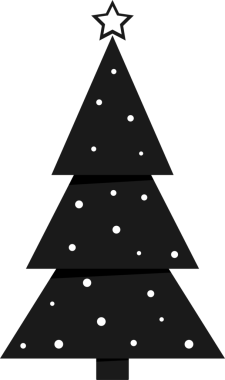 Noel ağacı simgesi, şeffaf arkaplanda izole edilmiş Xmas köknar sembolü. PNG illüstrasyonu