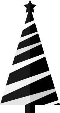 Noel ağacı simgesi, şeffaf arkaplanda izole edilmiş Xmas köknar sembolü. PNG illüstrasyonu