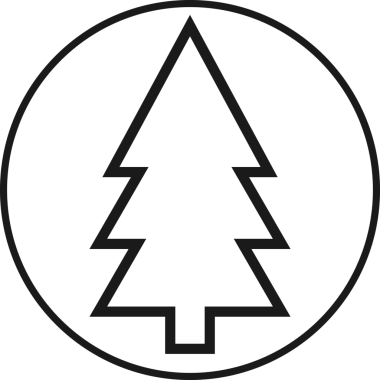 Noel ağacı simgesi, şeffaf arkaplanda izole edilmiş Xmas köknar sembolü. PNG illüstrasyonu